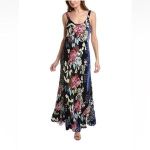 Johnny WAS Sierra Burnout Silk-Blend Peony Dress S NWT